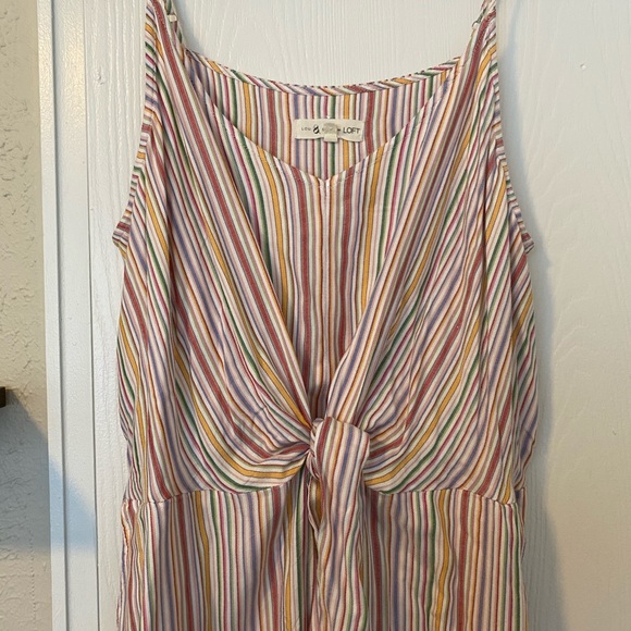 Lou & Grey Striped Tie Waist Jumpsuit NWOT - Picture 5 of 8